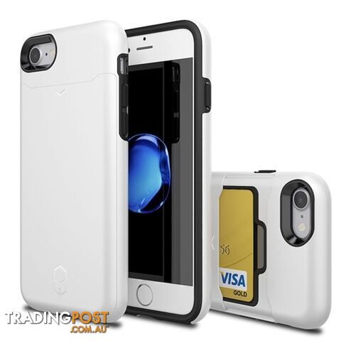 Patchworks ITG Level Card Protection Case iPhone 8 / 7 w/ Card Slot - White - 8809453316216/ITGL903 - Patchworks