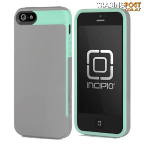 Incipio Faxion iPhone 5 / 5S / SE 1st Gen Slim Flexible Case - Gray / Turquoise - 814523028263/IPH-826 - Incipio