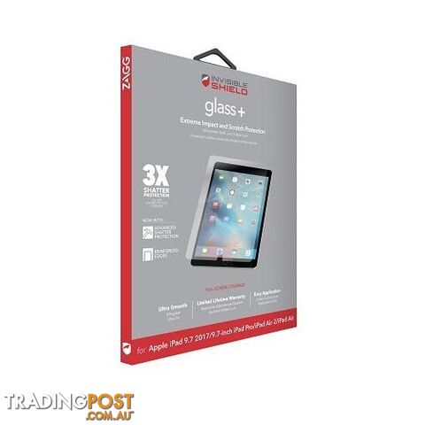 ZAGG InvisibleShield Glass+ Screen Protector for iPad Air 2 - Clear - 848467067019/200101105 - ZAGG - photo 1 of 1