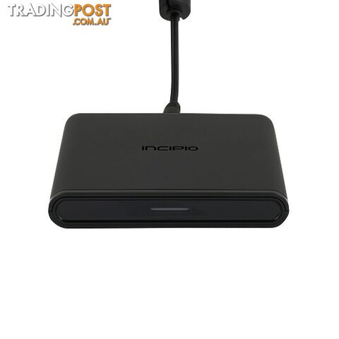 Incipio Ghost Qi 15W 1-Coil Wireless Charging Pad - Black - 191058053954/PW-309-INT - Incipio