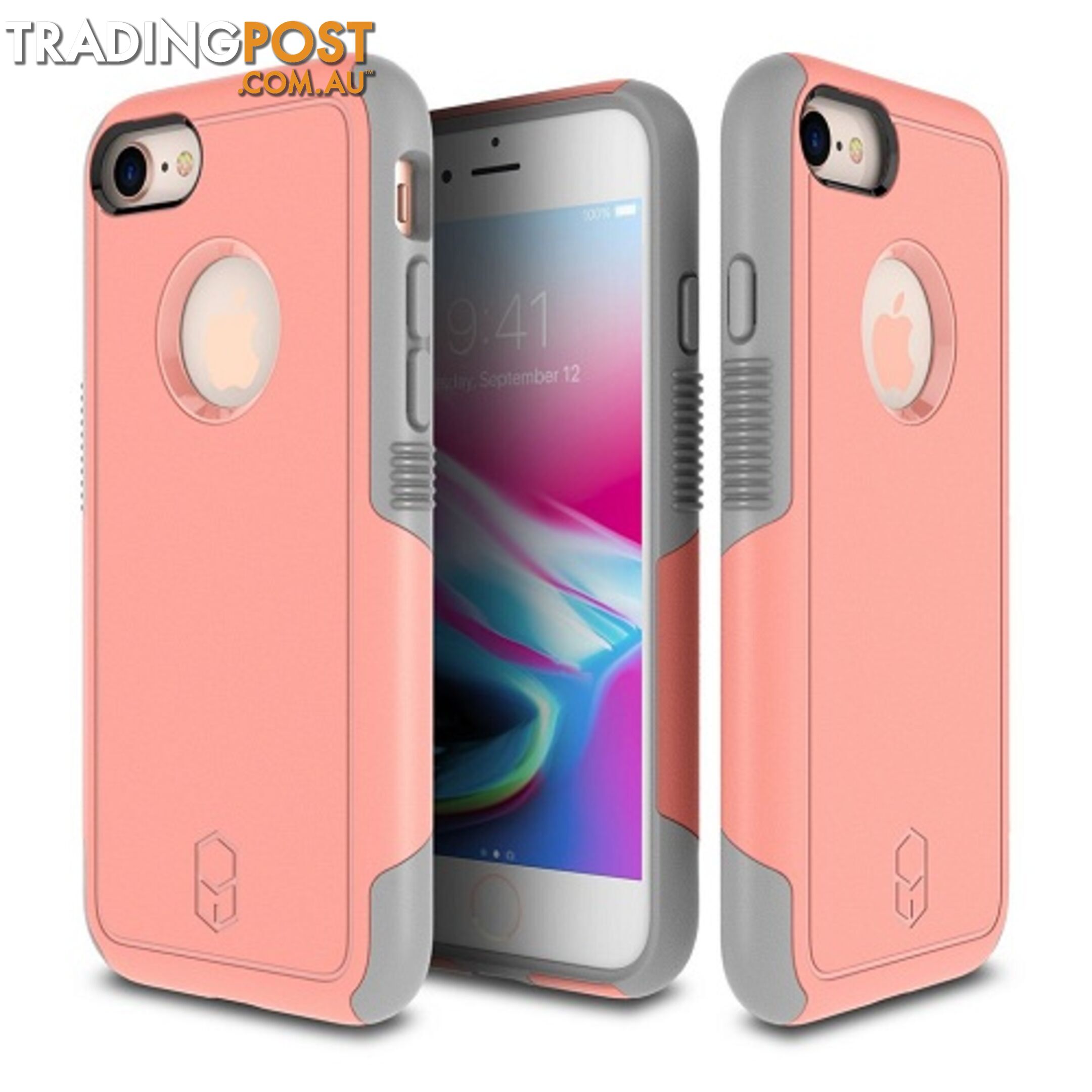 Patchworks Level Aegis Rugged Case for iPhone 8 / 7 - Pink / Grey - 8809453318241/LAA74 - Patchworks