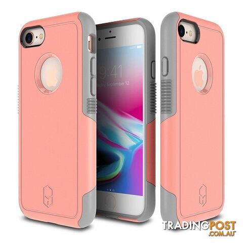 Patchworks Level Aegis Rugged Case for iPhone 8 / 7 - Pink / Grey - 8809453318241/LAA74 - Patchworks