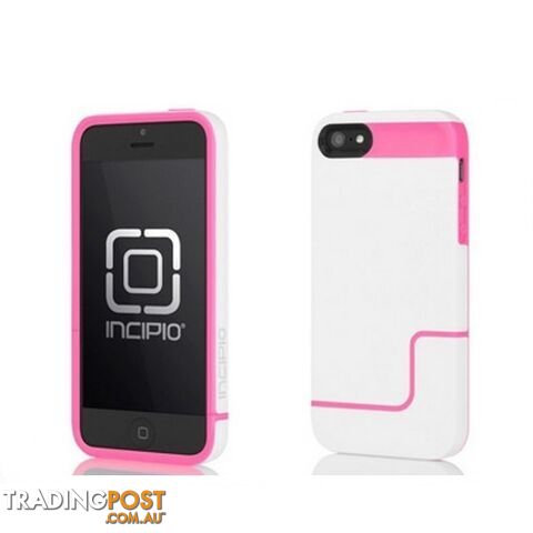 Incipio Edge Pro Slider Hard Case iPhone 5 / 5S / SE 1st Gen - White / Pink - 814523028317/IPH-831 - Incipio