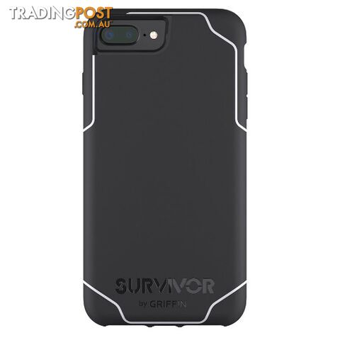 Griffin Survivor Strong Case for iPhone 8+ / 7+ / 6+ - Black / White - 685387436170/GB42819 - Griffin