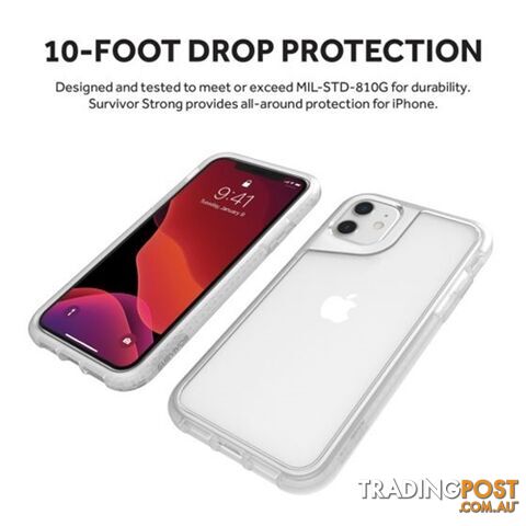 Griffin Survivor Strong Rugged Case for iPhone 11 - Clear -...
