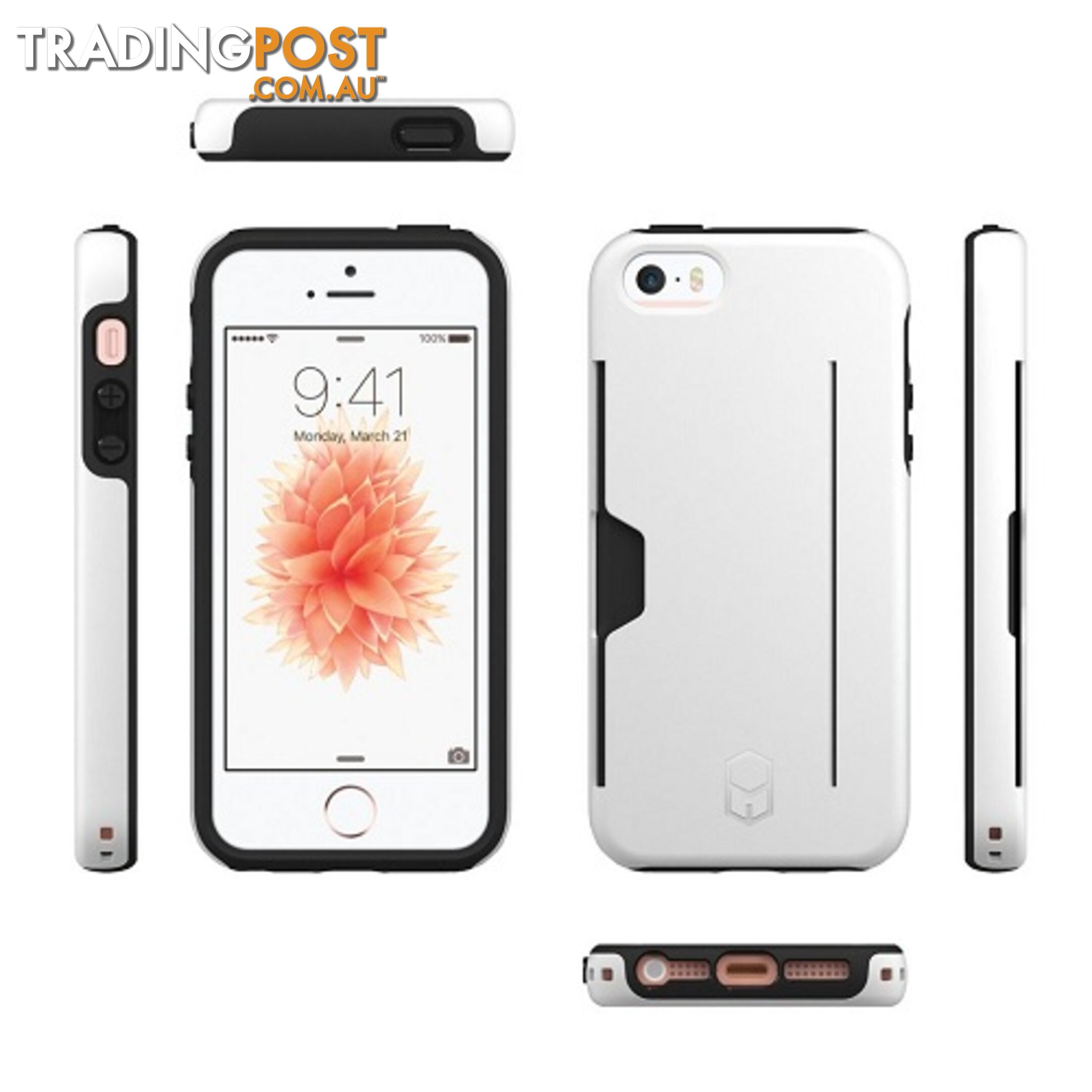 Patchworks Level Pro with Card Slot suits iPhone 5 / 5s / SE 1st Gen - White - 8809453315806/ITGL702 - Patchworks