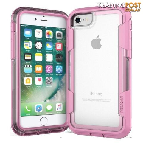 Pelican Voyager Rugged Case with Belt Clip iPhone 8 / 7 / 6 / 6S - Clear Pink -...