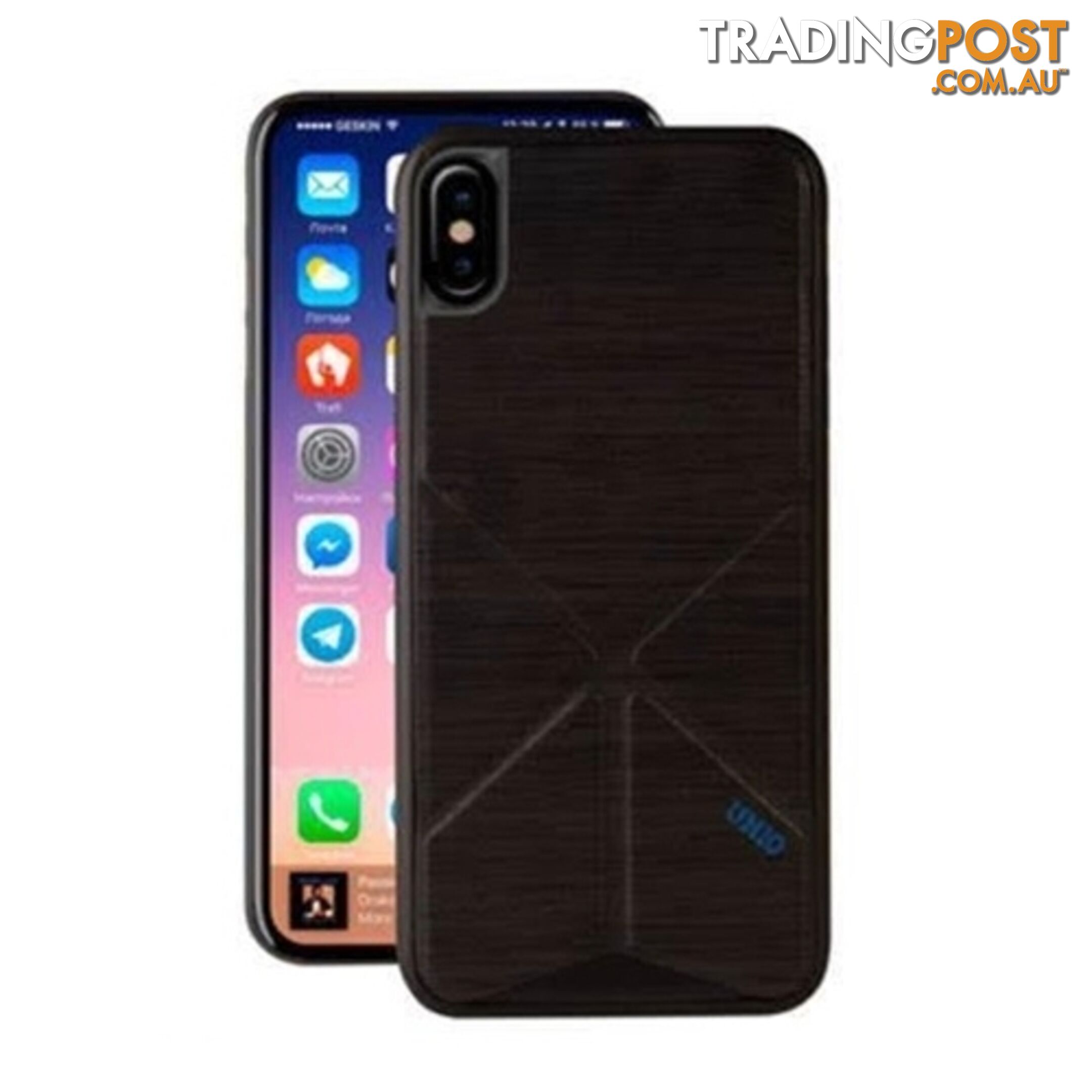 Uniq Hybrid Transforma Ligne Case for iPhone X / Xs - Raven - 8886463659250/UNIQ-IP8HYB-TLIGBLK - UNIQ