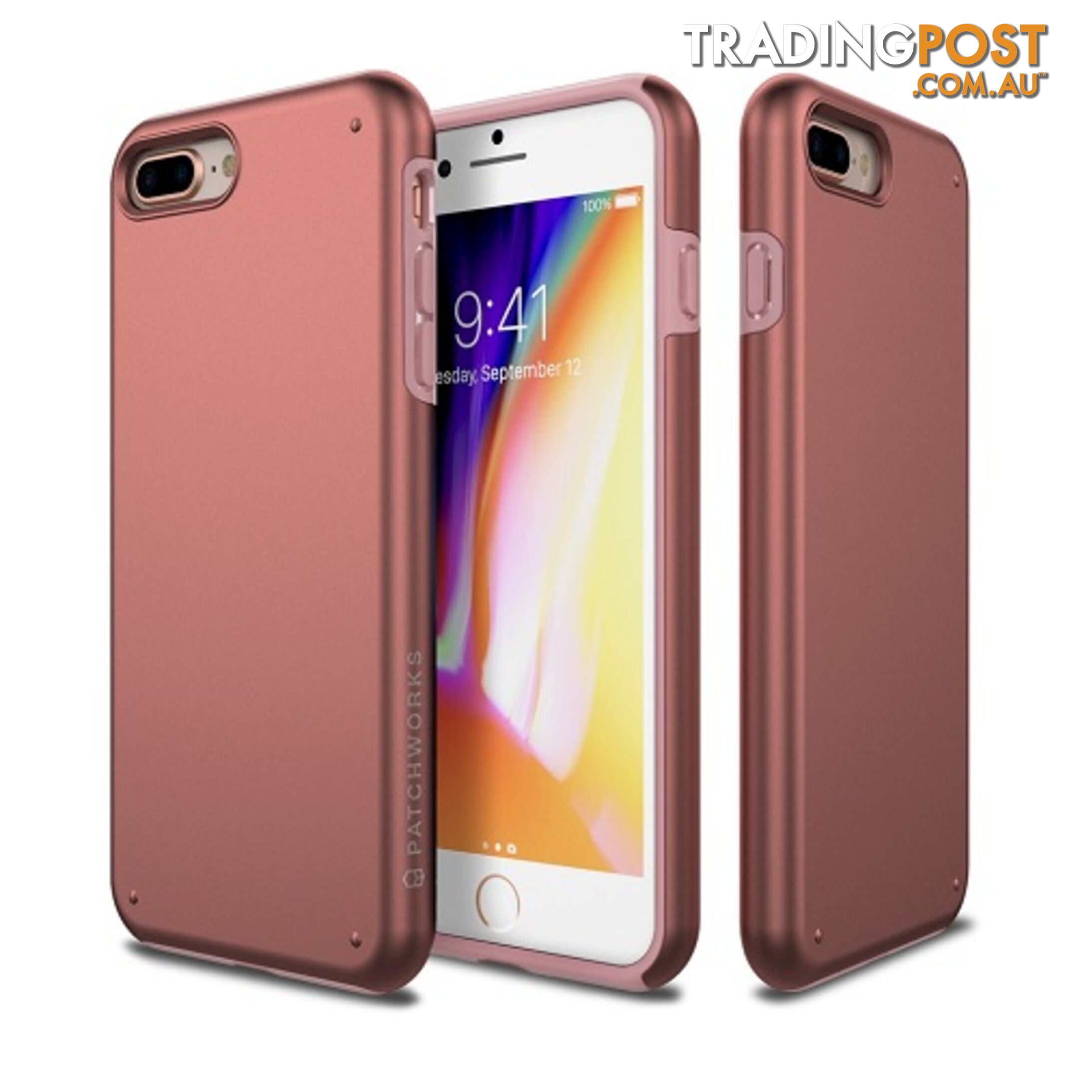 Patchworks Chroma Metalic Rugged Case iPhone 8 Plus / 7 Plus Rose Gold - 8809453318562/CRA78 - Patchworks