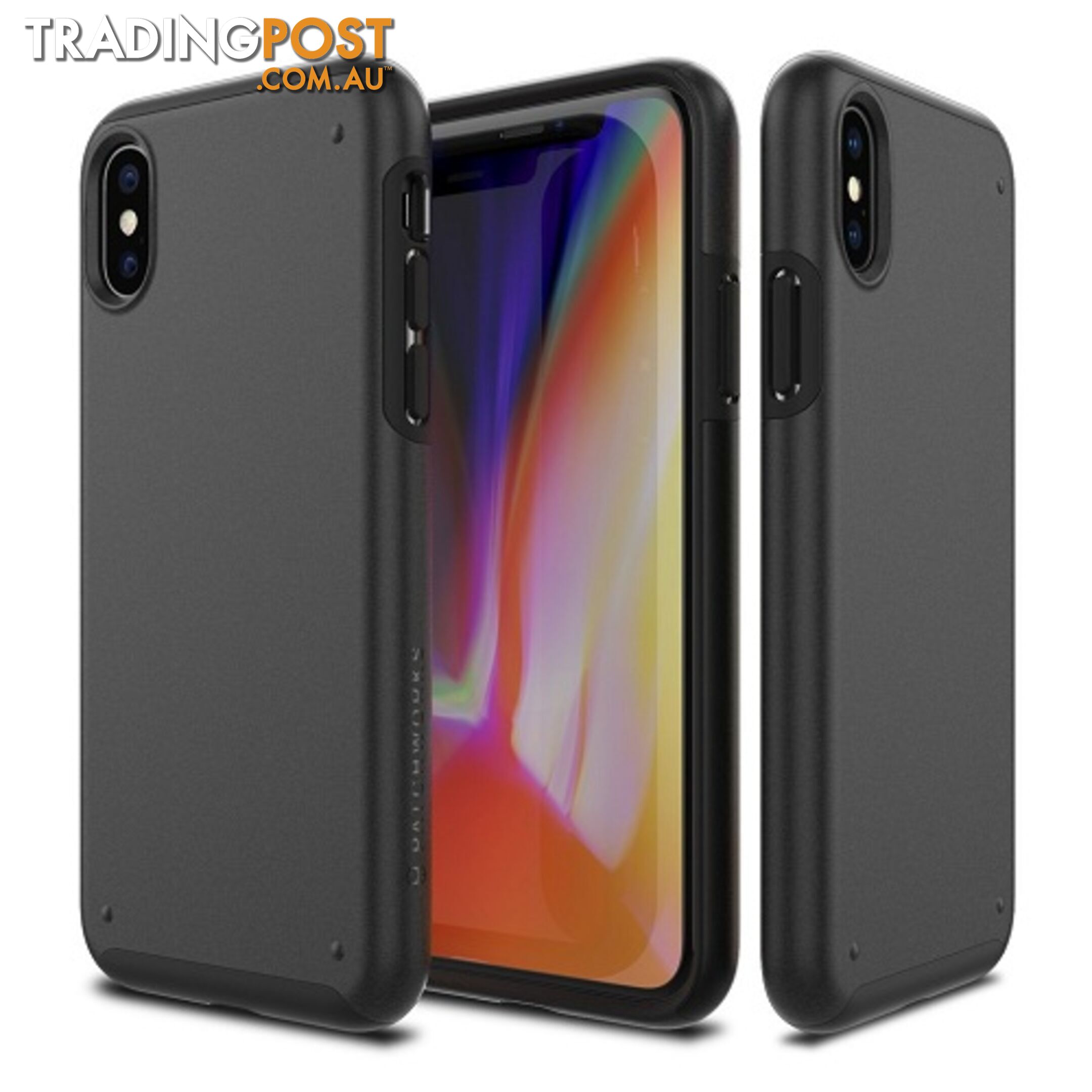 Patchworks Chroma Metalic Rugged Case for iPhone X - Black / Black - 8809453318449/CRA81 - Patchworks