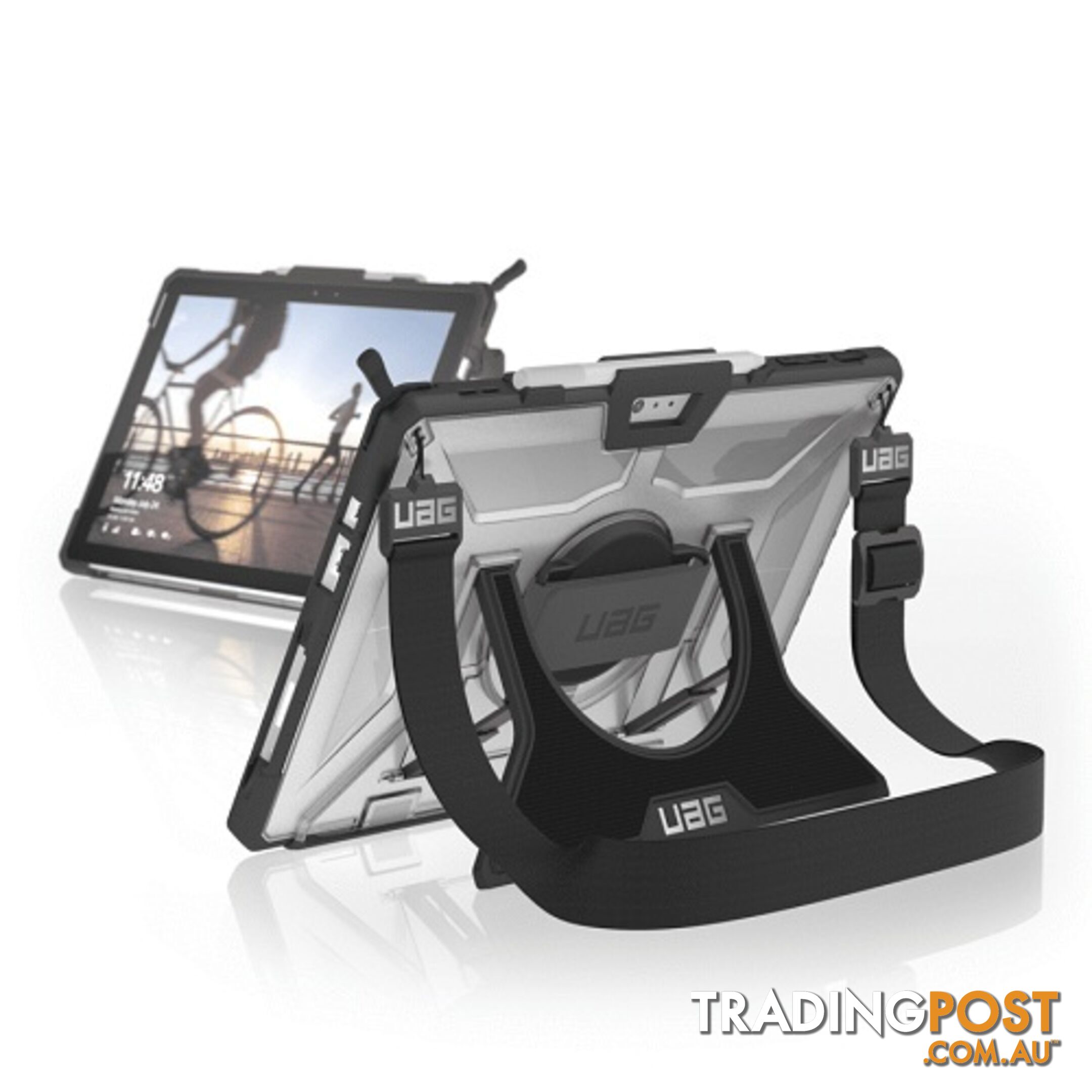 UAG Plasma Case Surface Pro 7th / 6th / 5th / 4th w/ (H/Sh/Strap) Ice / Black - 854332007899/SFPROHSS-L-IC - UAG