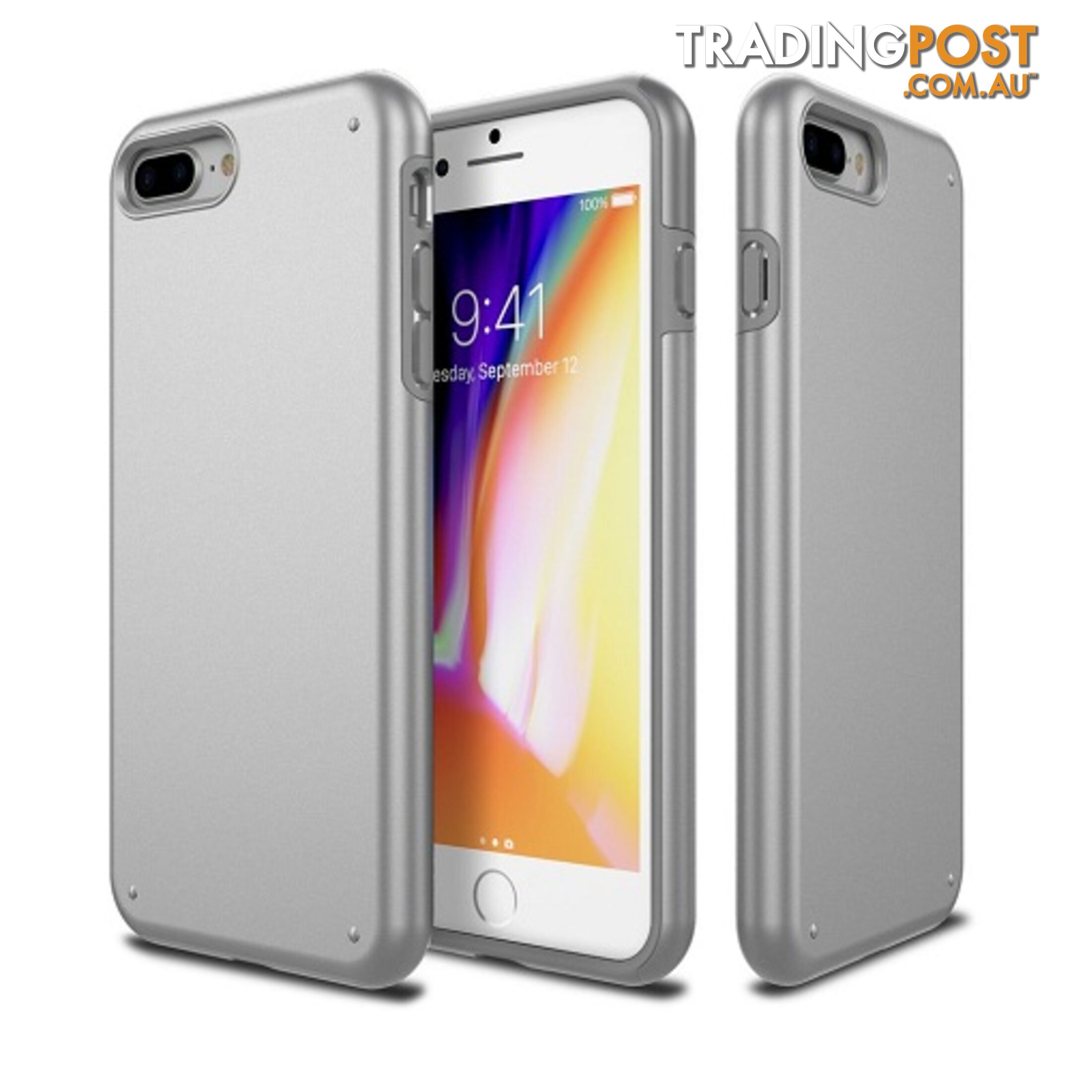 Patchworks Chroma Metalic Rugged Case iPhone 8 Plus / 7 Plus Silver - 8809453318579/CRA79 - Patchworks