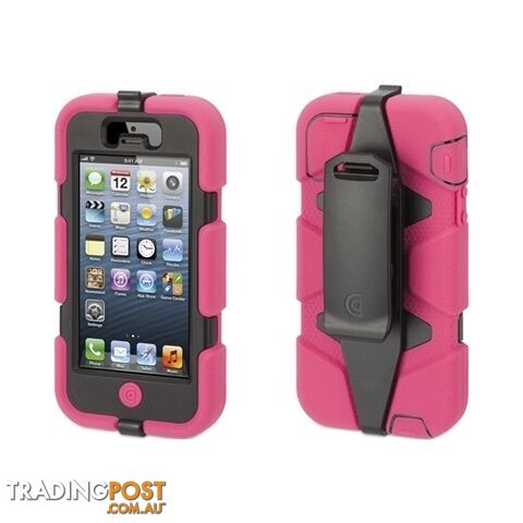 Griffin Survivor Tough Case Extreme Protection iPhone 5 -Pink / Black - 685387361182/GB35678 - Griffin