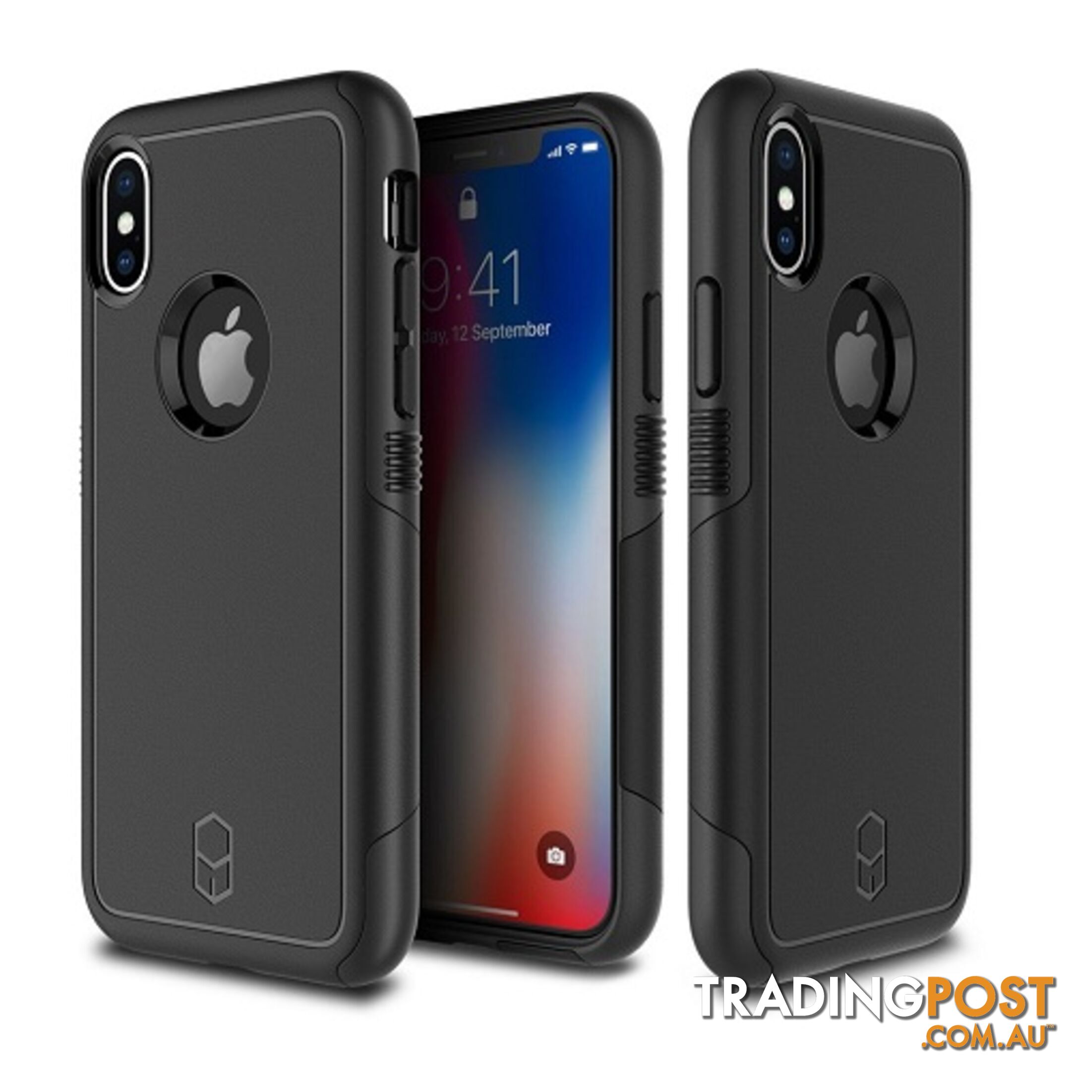 Patchworks Level Aegis Rugged Case for iPhone X - Black / Black - 8809453318173/LAA81 - Patchworks