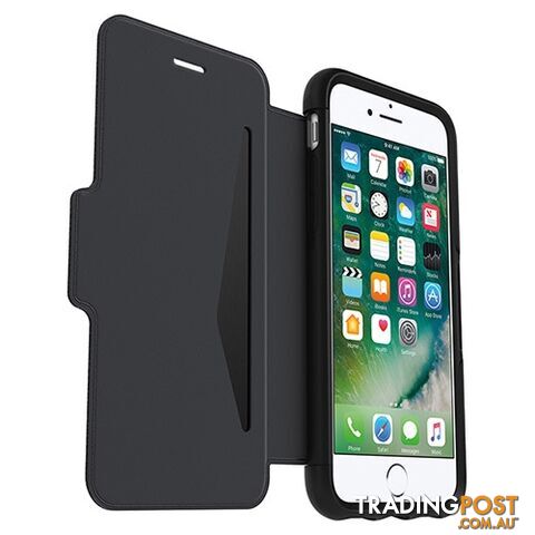OtterBox Strada Tough Leather Folio Case iPhone 8 / 7 - Black -...