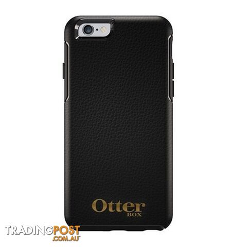 OtterBox Symmetry Leather Case iPhone 6 Plus / 6s Plus Black Gold Logo - 660543382089/77-52037 - OtterBox