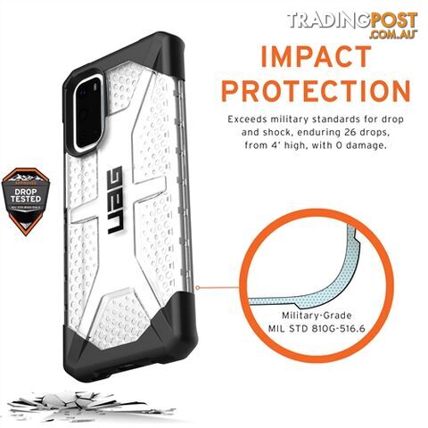 UAG Plasma Rugged & Tough Protective Case Samsung S20 6.2 inch Ice -...