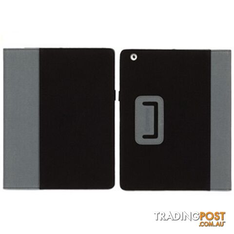 Griffin Elan Folio Colourblock Canvas Case for iPad 2 and New iPad - Black Grey - 685387347728/GB03832 - Griffin