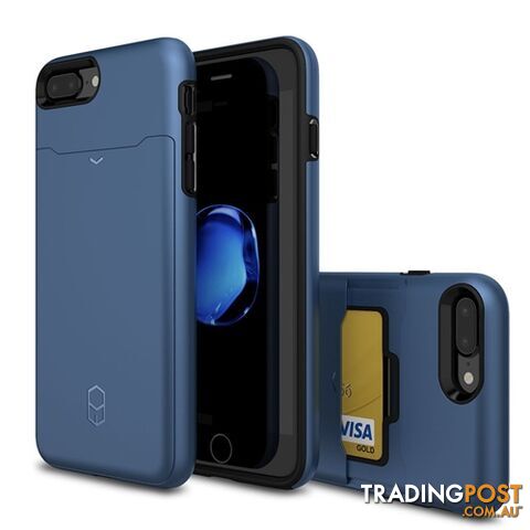 Patchworks ITG Level Card Case iPhone 8 Plus / 7 Plus w/ Card Slot - Navy - 8809453316254/ITGL907 - Patchworks