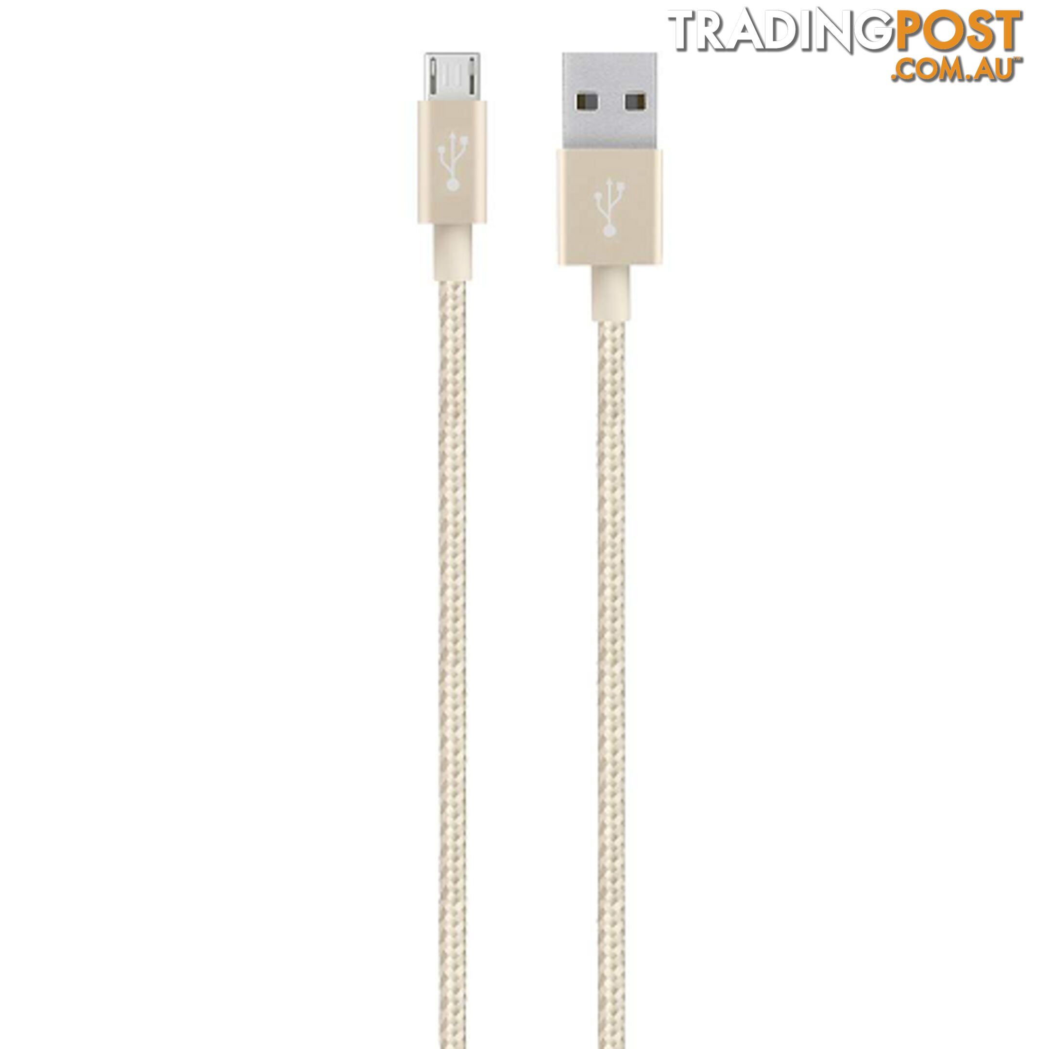 Belkin Mixit Metallic Micro USB to USB Type A Cable 1.2M - Gold - 745883682256/F2CU021BT04-GLD - Belkin