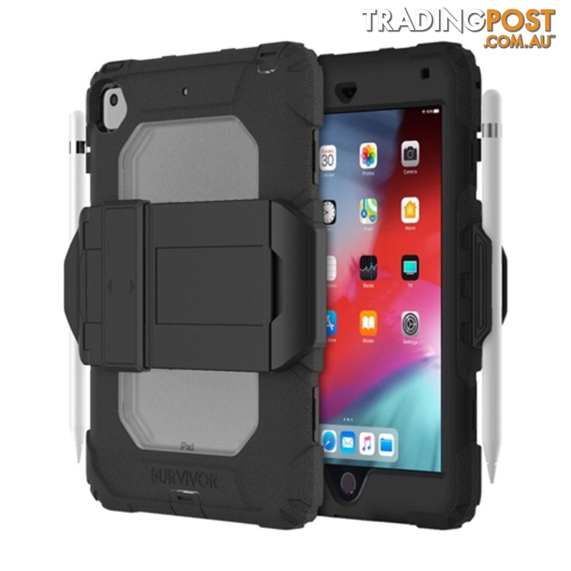 Griffin Survivor All Terrain iPad Mini 5 2019 & Mini 4 - Black Clear - 191058066664/GIPD-005-BLK - Griffin