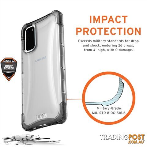 UAG Plyo Slim & Rugged Protective Case Samsung S20 6.2 inch Ice -...