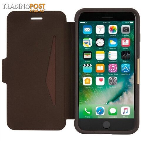 OtterBox Strada Tough Leather Folio Case iPhone 8+ / 7+ Espresso Brown -...