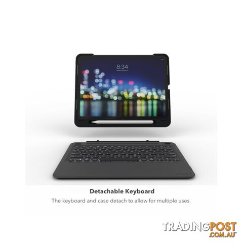 Zagg Slim Book Go Slim Keyboard & Detachable Case iPad Pro 11 inch Black - 848467080537/103302317 - ZAGG