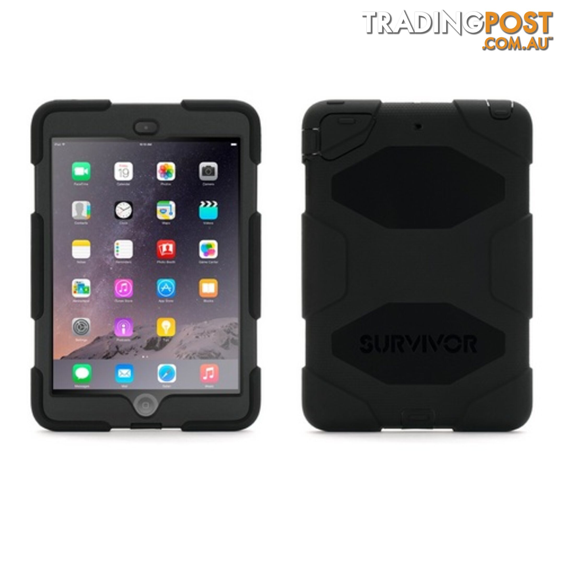 Griffin Survivor Case suits iPad Mini / Mini Retina / Mini 3 - Black - 685387408214/GB35918-3 - Griffin