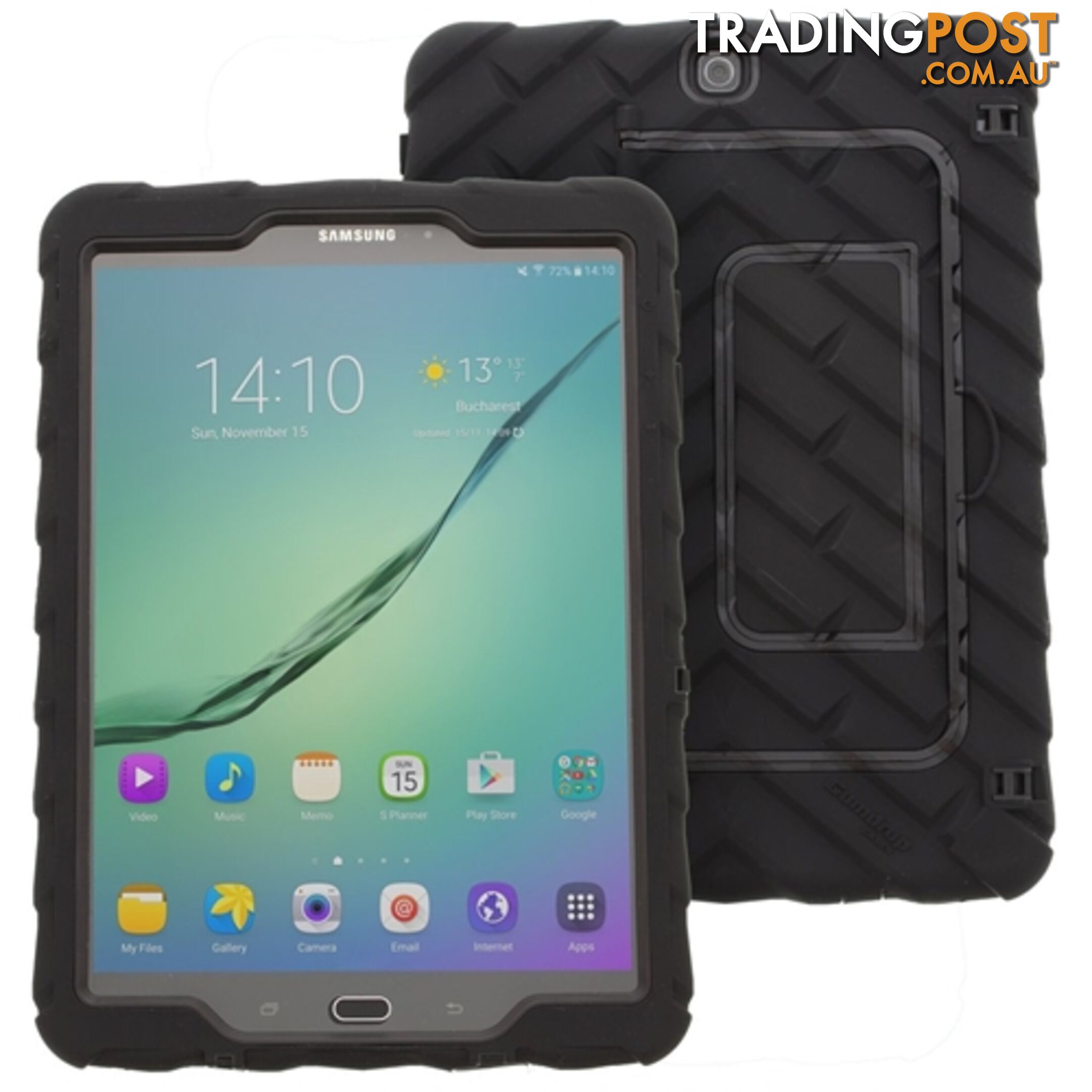 Gumdrop Hideaway Rugged & Tough Case Samsung Galaxy Tab S2 9.7- Black - 811625027941/GS-STS297-BLK_BLK - Gumdrop