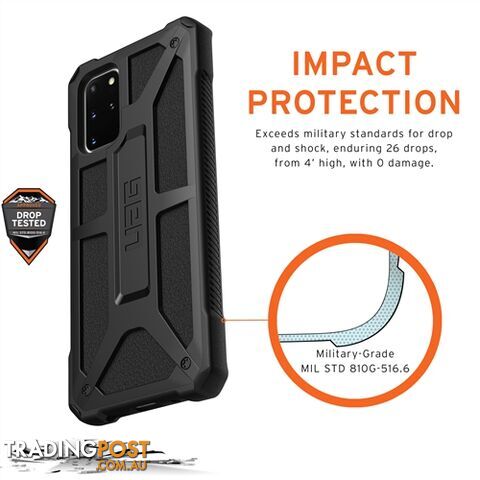 UAG Monarch Rugged & Tough Protective Case Samsung S20 Plus 6.7 inch Black -...