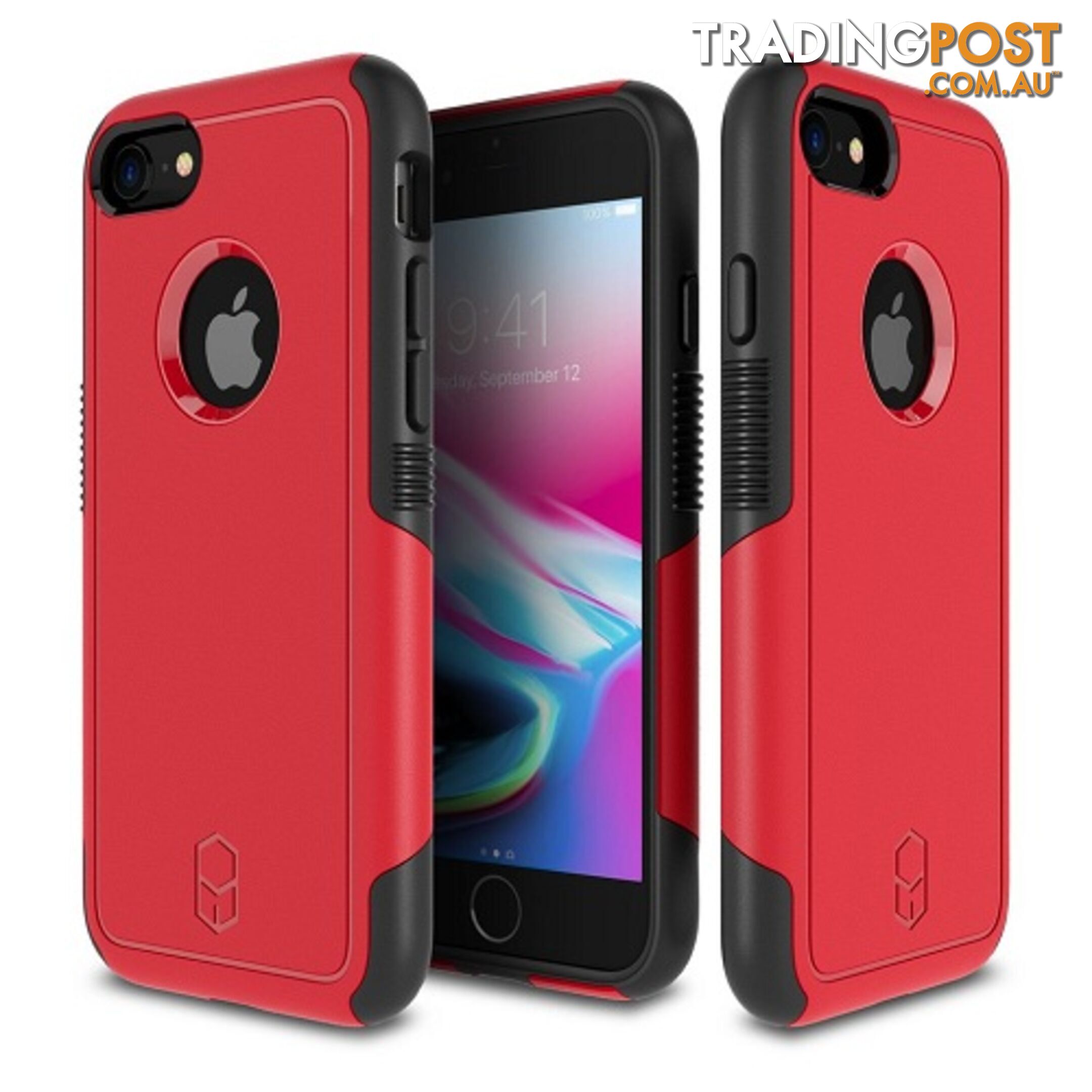 Patchworks Level Aegis Rugged Case for iPhone 8 / 7 - Red / Black - 8809453318234/LAA73 - Patchworks