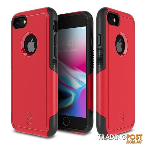 Patchworks Level Aegis Rugged Case for iPhone 8 / 7 - Red / Black - 8809453318234/LAA73 - Patchworks