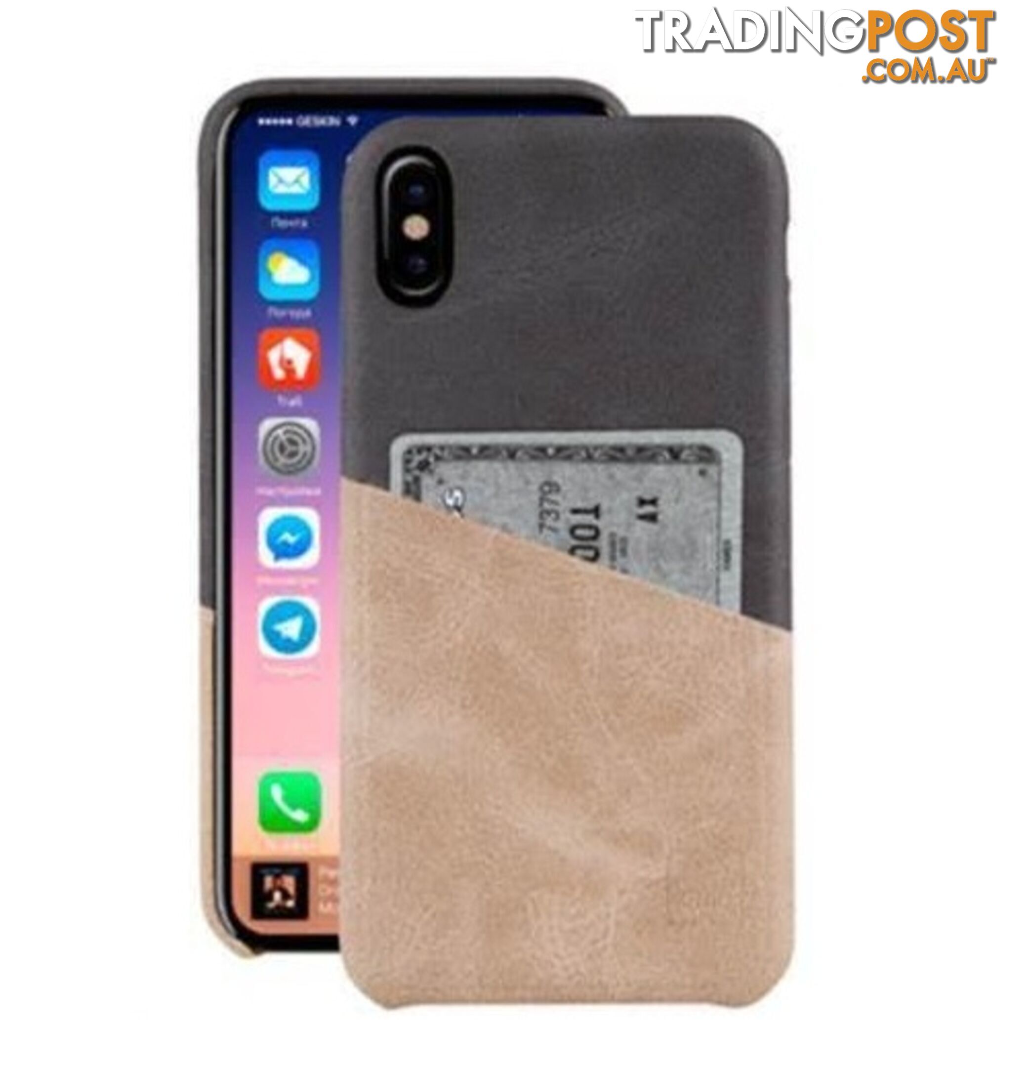 Uniq Outfitter ID Case for iPhone X / Xs - Vintage Homme Ash - 8886463660478/UNIQ-IPXOFTID-VINBLK - UNIQ