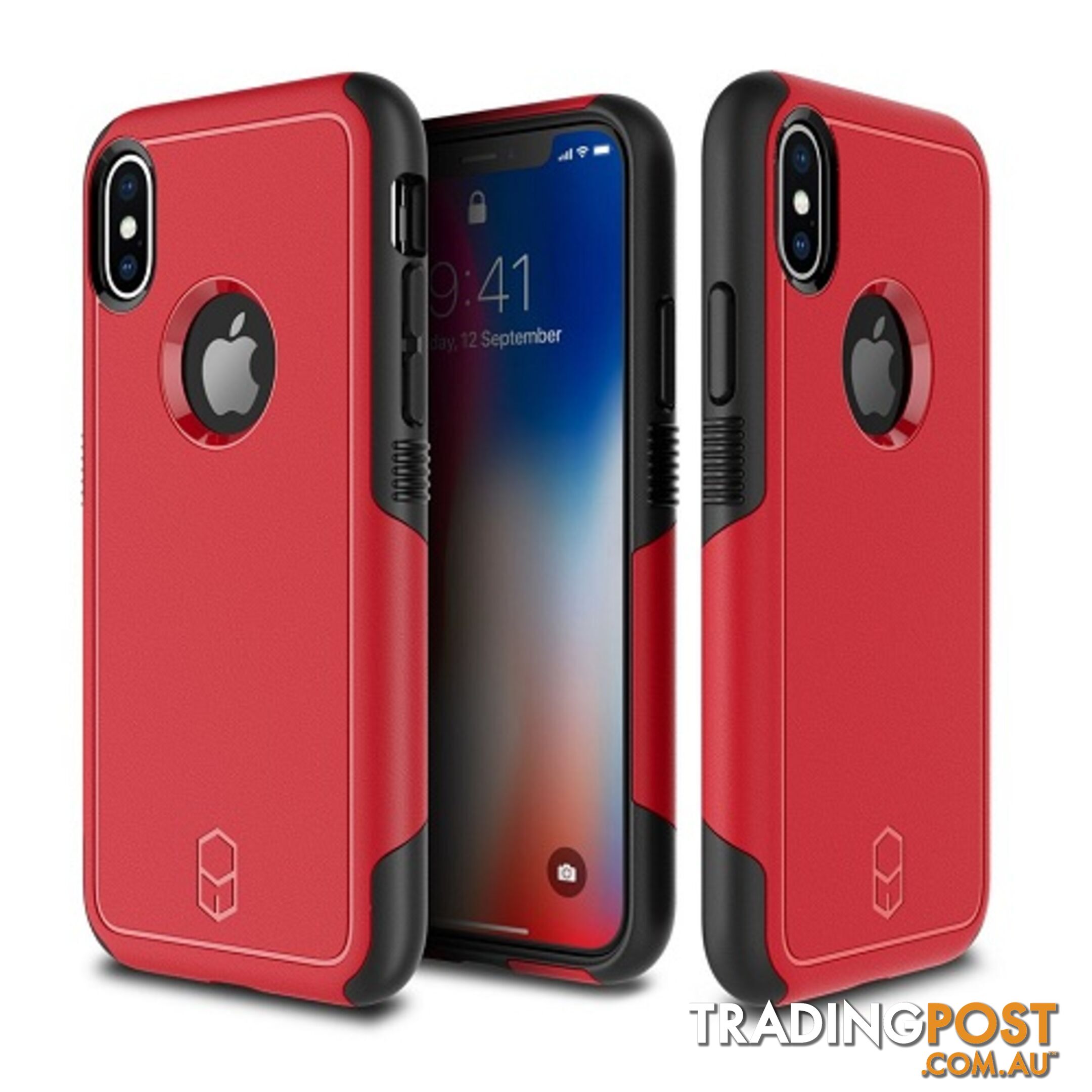 Patchworks Level Aegis Rugged Case for iPhone X - Red / Black - 8809453318197/LAA83 - Patchworks