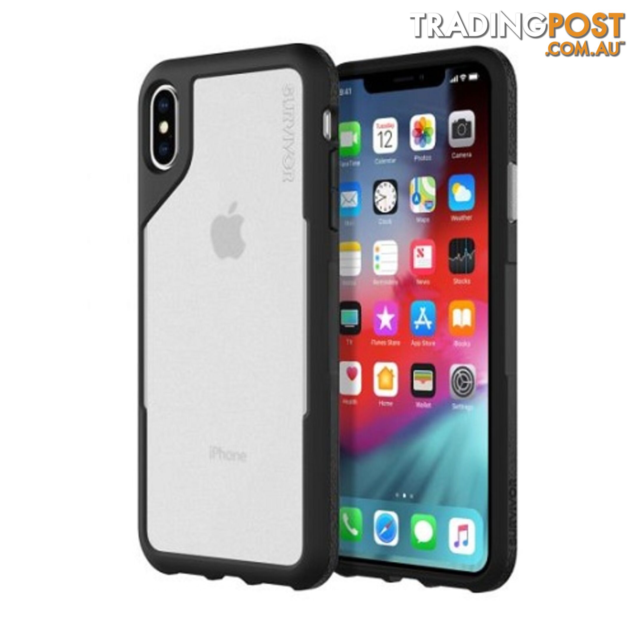 Griffin Survivor Endurance Case for iPhone Xs Max - Black / Gray - 191058080271/GIP-015-BGY - Griffin