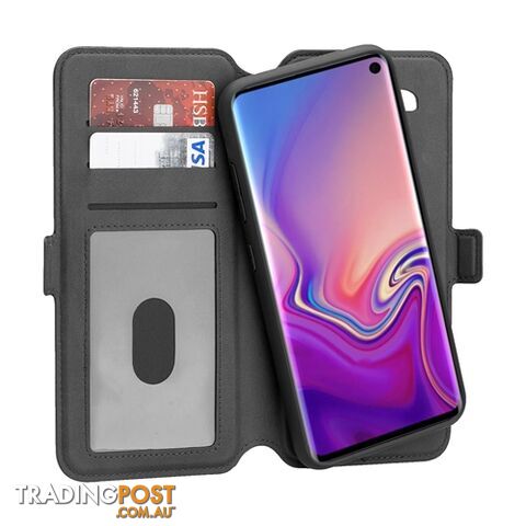 3SIXT NeoWallet Magnetic Leather Wallet case for Samsung S10 5G - Black - 9318018143680/3S-1570 - 3SIXT