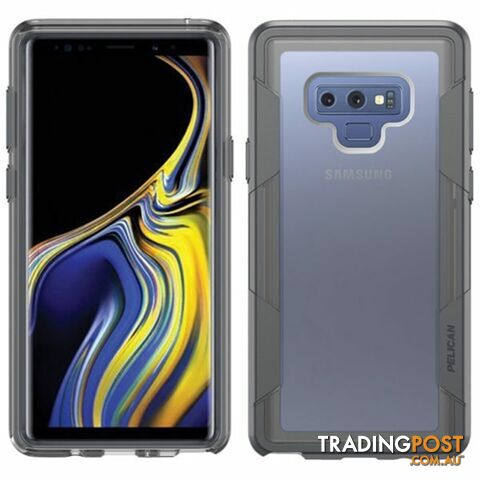 Galaxy Note 9 Rugged & Tough Case with Screen Guard & Belt Clip Pelican Voyager Clear Black - 19428163082/C41030-001A-CLCG - Pelican