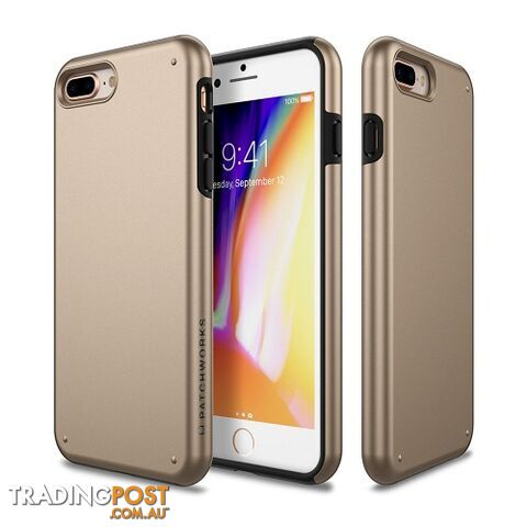 Patchworks Chroma Metalic Rugged Case iPhone 8 Plus / 7 Plus Gold - 8809453318586/CRA710 - Patchworks