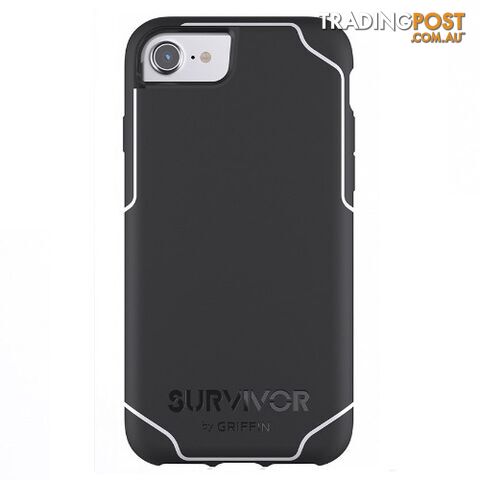 Griffin Survivor Strong Case for iPhone SE 2020, iPhone 8 / 7 / 6 & 6S - Black / White - 685387435685/GB42769 - Griffin