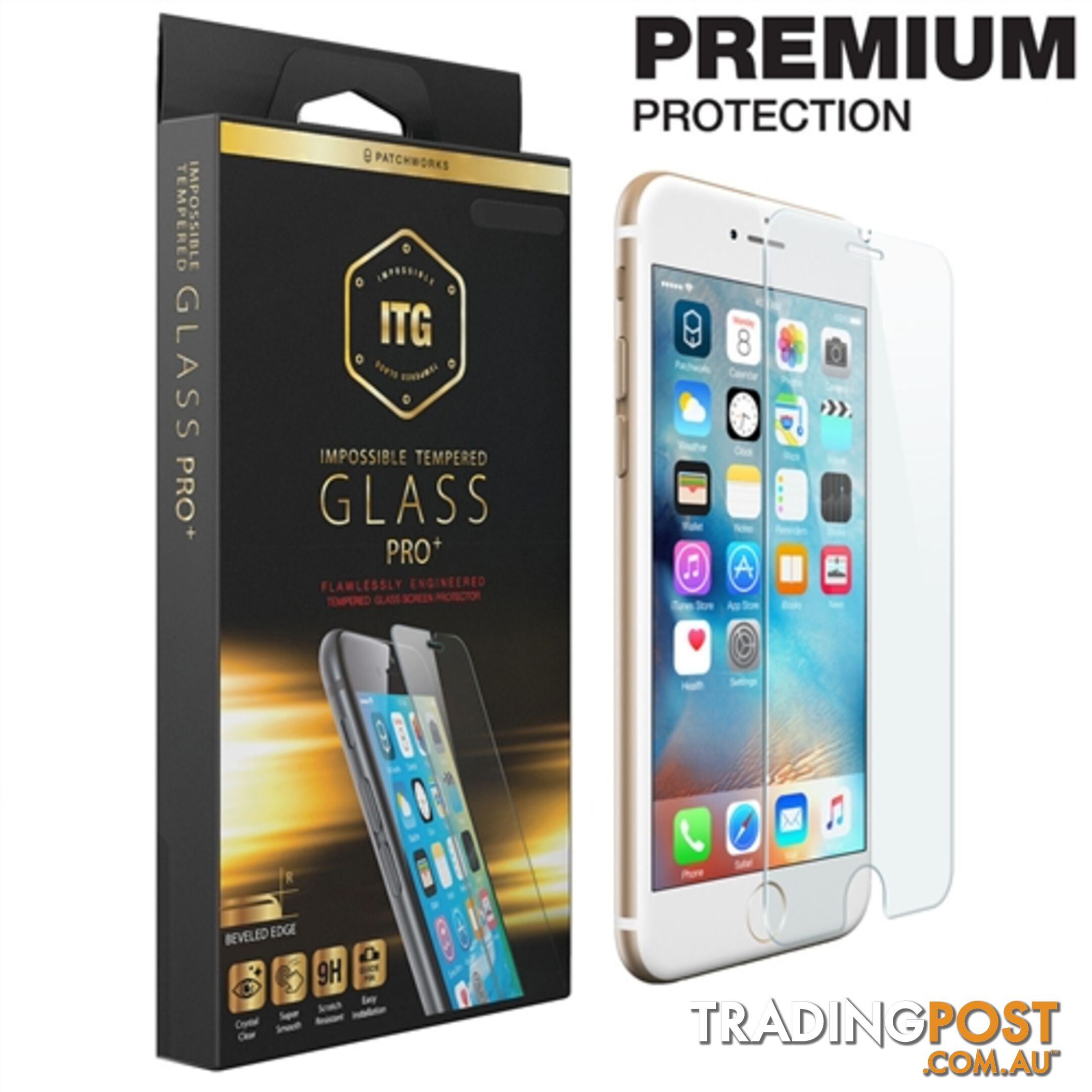 Patchworks Colorant Tempered Glass ITG PRO Plus iPhone 6S Plus / 6 Plus 0.33mm 9H - 888744005822/4578 - Patchworks