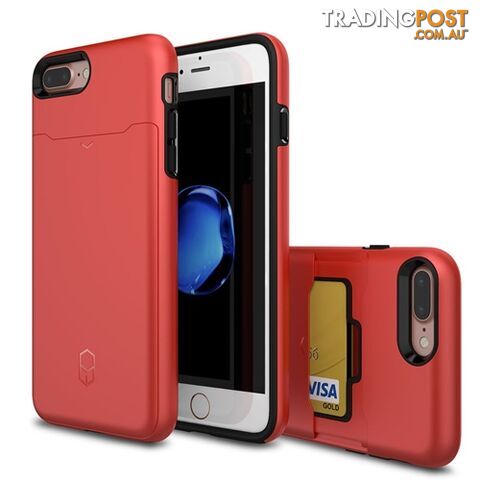 Patchworks ITG Level Card Case iPhone 8 Plus / 7 Plus w/ Card Slot - Red - 8809453316278/ITGL909 - Patchworks