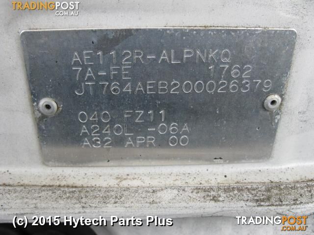 2000 TOYOTA COROLLA LEFT REAR HUB ASSEMBLY