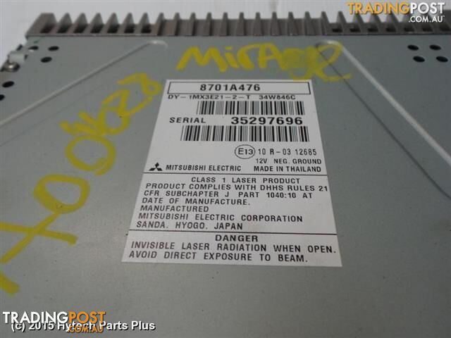 2013 MITSUBISHI MIRAGE RADIO/CD/DVD/SAT/TV
