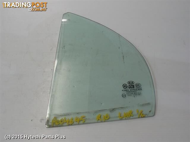 2006 KIA RIO LEFT REAR 1/4 GLASS (IN DR)