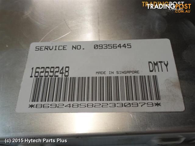 2002 HOLDEN STATESMAN/CAPRICE ECU with bcm 92103 418 HIGH ECU. NO. 09356445 16269248 DMTY - photo 5 of 6