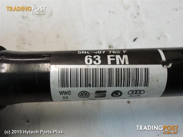 2010 VOLKSWAGEN TIGUAN LEFT DRIVESHAFT 2.0l auto dsg abs