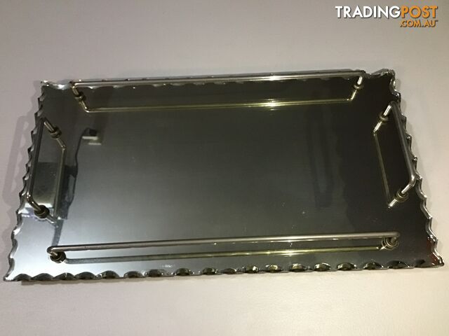 Vintage Mirror/glass Serving Tray
