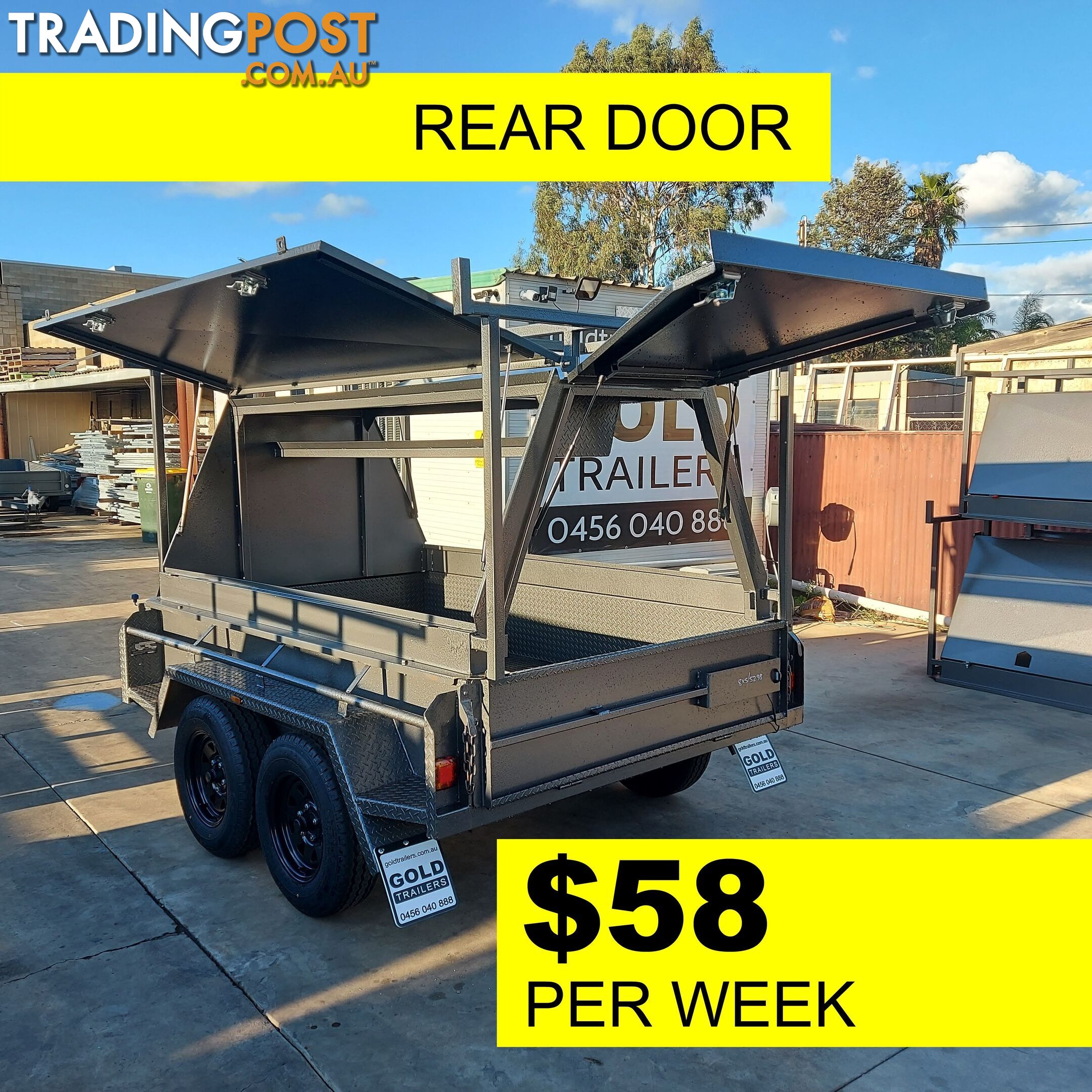 8x5 Tradesman Trailer - 3 Door & Tool Box