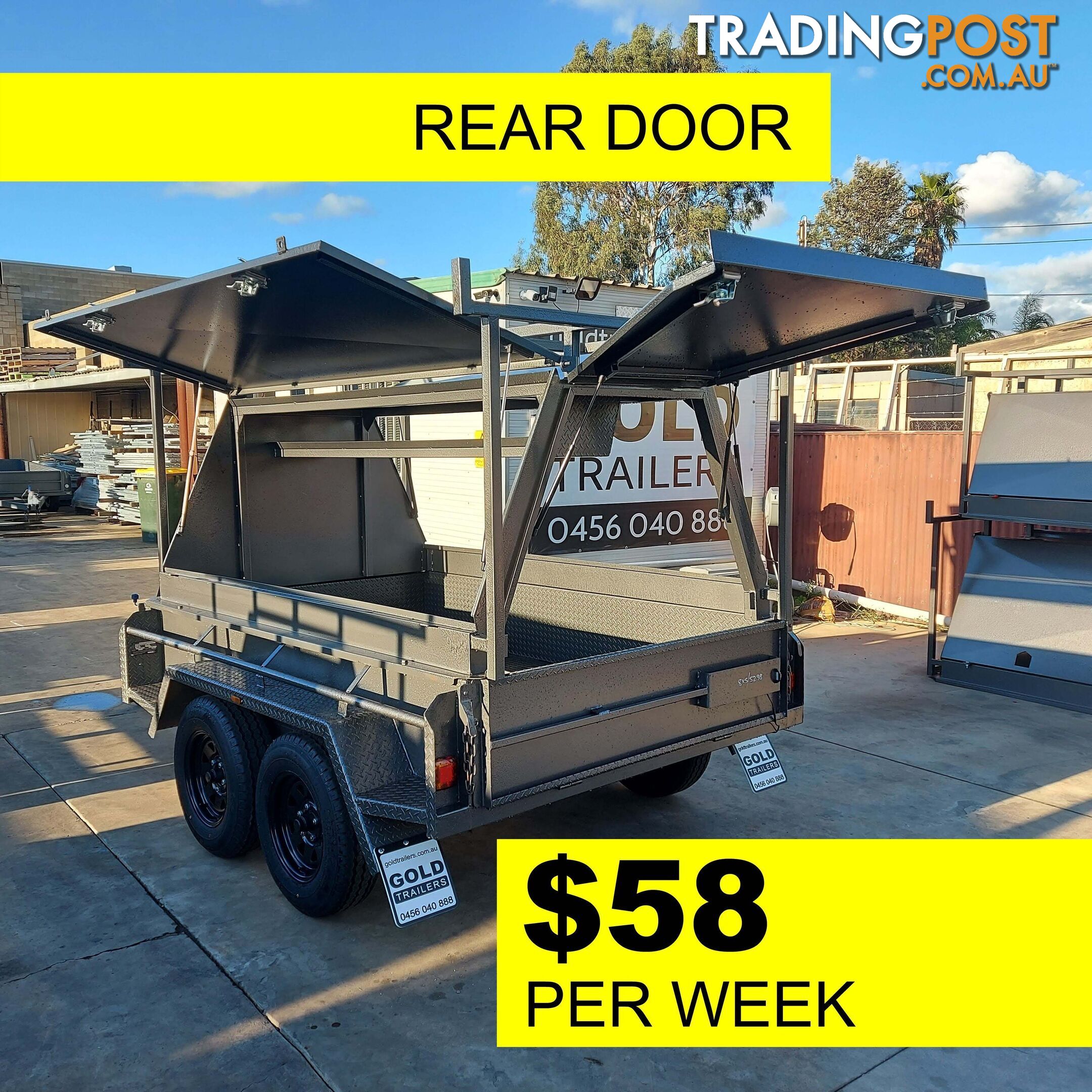 8x5 Tradesman Trailer - 3 Door & Tool Box